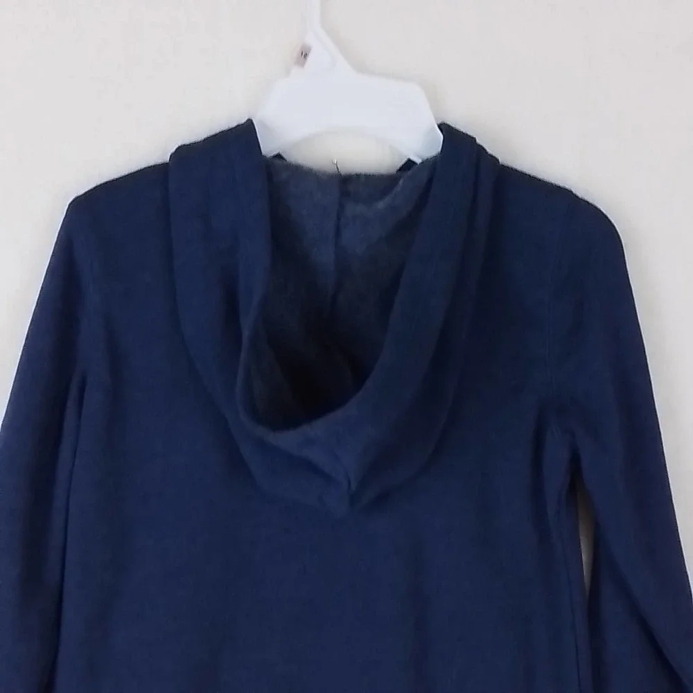 OshKosh Fleece‎ Lined Full Zip Hoodie Size 7 in Blue w/ Branding